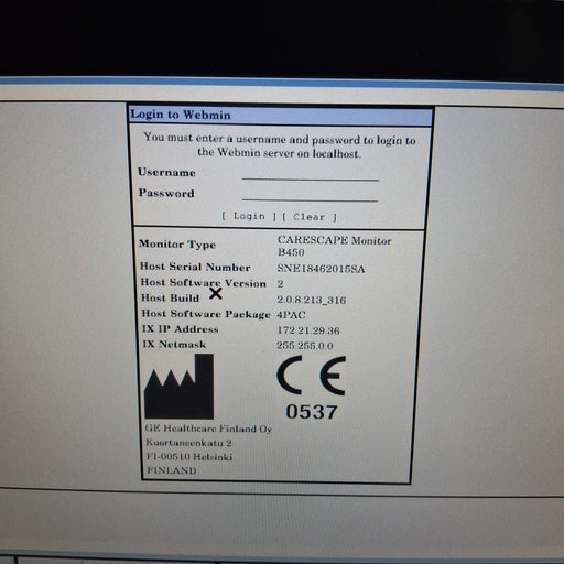 GE Healthcare GE Healthcare Carescape B450 Post Anesthesia Care Patient Monitor Patient Monitors reLink Medical