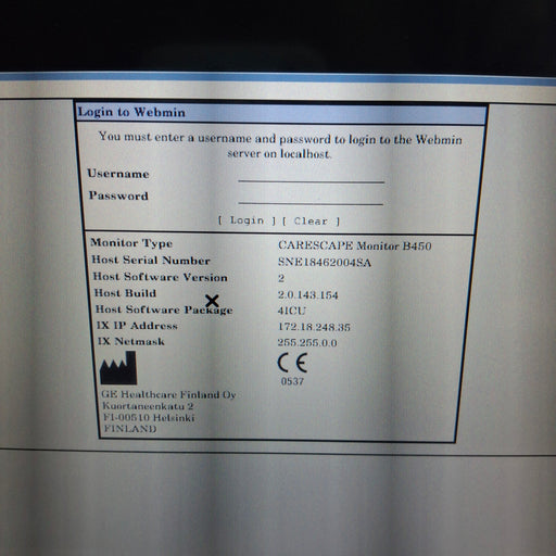 GE Healthcare GE Healthcare Carescape B450 Critical Care Patient Monitor Patient Monitors reLink Medical