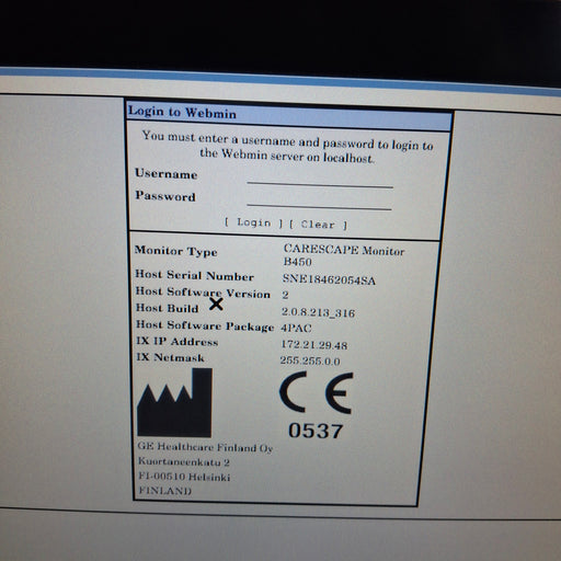 GE Healthcare GE Healthcare Carescape B450 Post Anesthesia Care Patient Monitor Patient Monitors reLink Medical