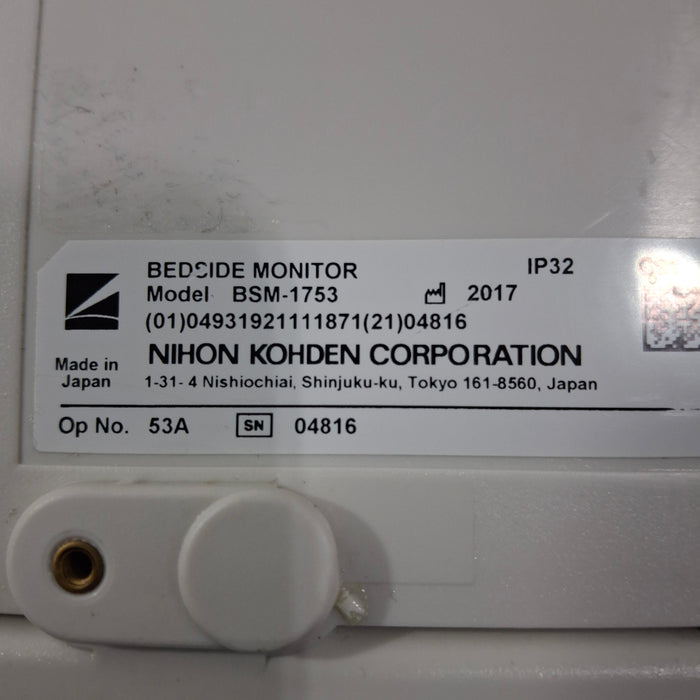 Nihon Kohden Nihon Kohden BSM-1753 Life Scope PT Transport Patient Monitor Patient Monitors reLink Medical