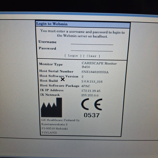 GE Healthcare GE Healthcare Carescape B450 Post Anesthesia Care Patient Monitor Patient Monitors reLink Medical