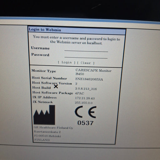 GE Healthcare GE Healthcare Carescape B450 Post Anesthesia Care Patient Monitor Patient Monitors reLink Medical