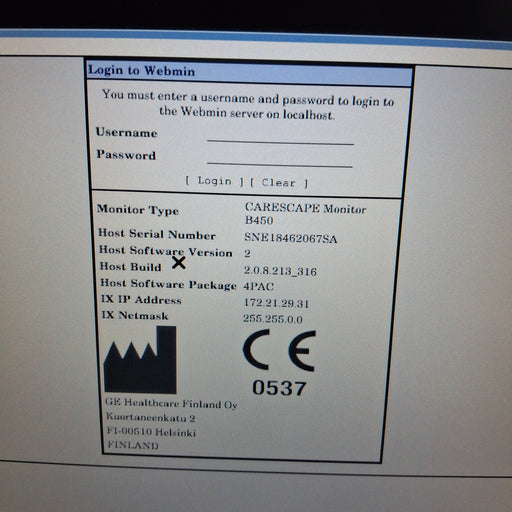 GE Healthcare GE Healthcare Carescape B450 Post Anesthesia Care Patient Monitor Patient Monitors reLink Medical