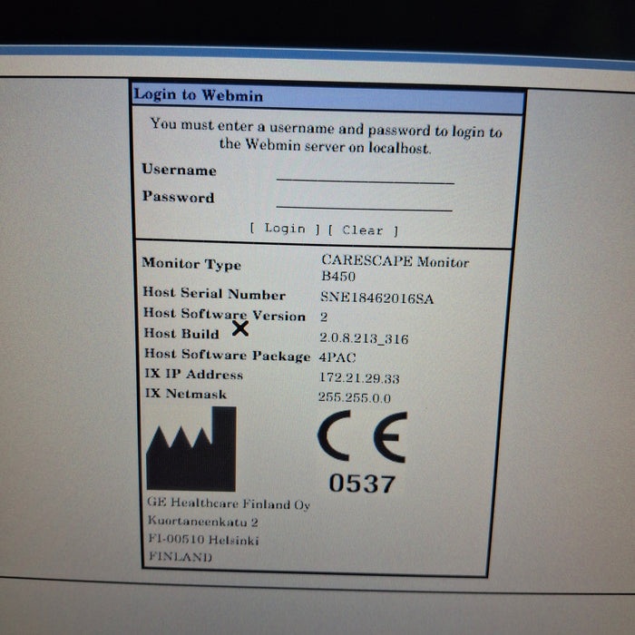 GE Healthcare GE Healthcare Carescape B450 Post Anesthesia Care Patient Monitor Patient Monitors reLink Medical