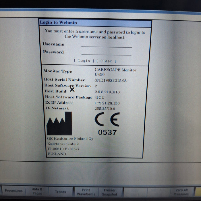 GE Healthcare GE Healthcare Carescape B450 Critical Care Patient Monitor Patient Monitors reLink Medical