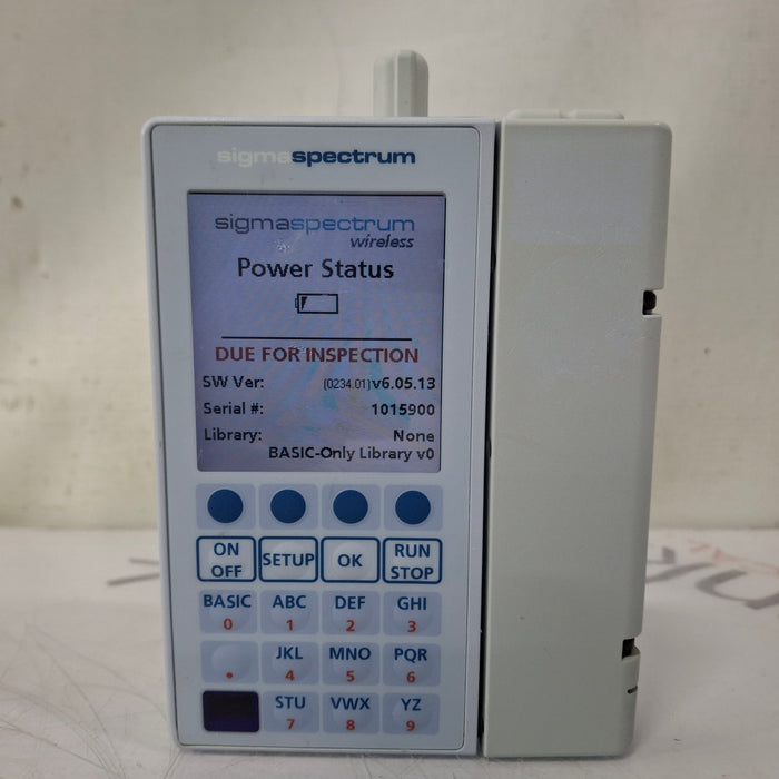 Baxter Sigma Spectrum 6.05.13 with B/G Battery Infusion Pump