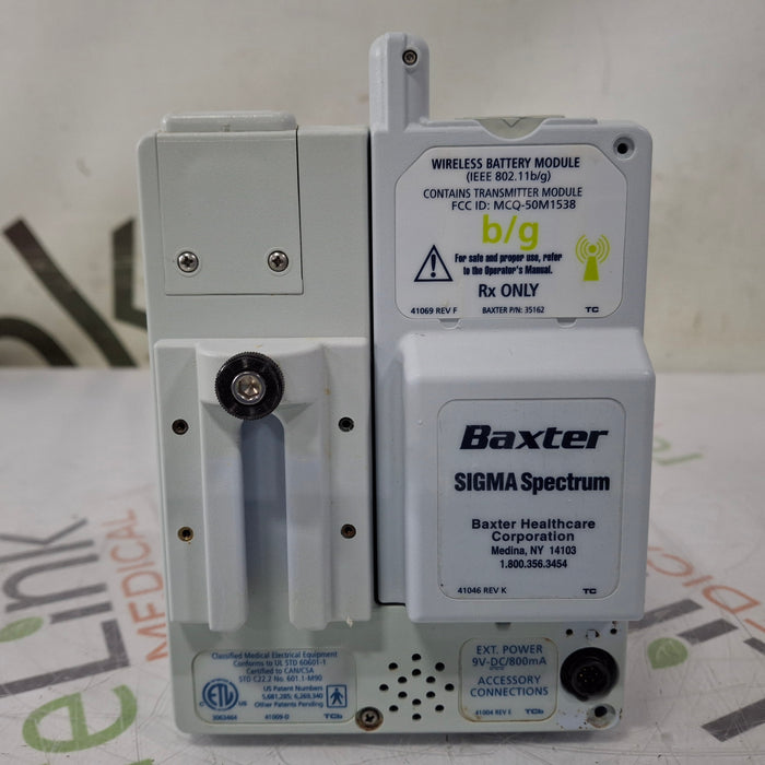 Baxter Sigma Spectrum 6.05.13 with B/G Battery Infusion Pump