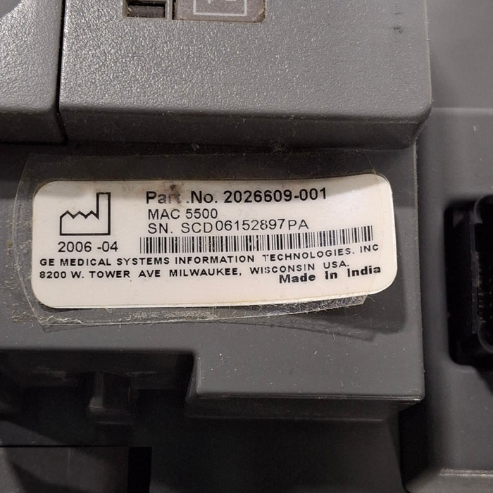 GE Healthcare GE Healthcare MAC 5500 HD ECG without CAM Module Cardiology reLink Medical