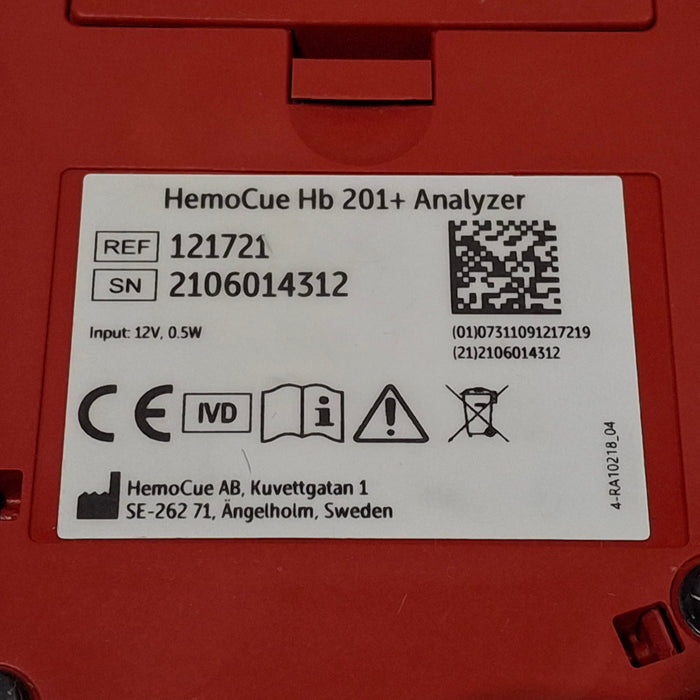 HemoCue HemoCue Hb 201+ Hemoglobin System Analyzer Clinical Lab reLink Medical