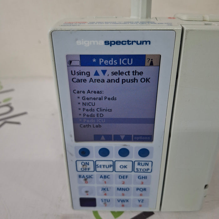 Baxter Baxter Sigma Spectrum 6.05.14 with B/G Battery Infusion Pump Infusion Pump reLink Medical
