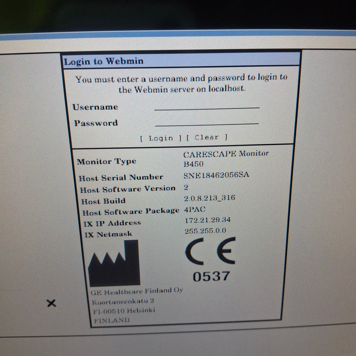 GE Healthcare GE Healthcare Carescape B450 Post Anesthesia Care Patient Monitor Patient Monitors reLink Medical