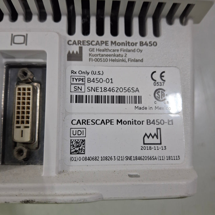 GE Healthcare GE Healthcare Carescape B450 Post Anesthesia Care Patient Monitor Patient Monitors reLink Medical