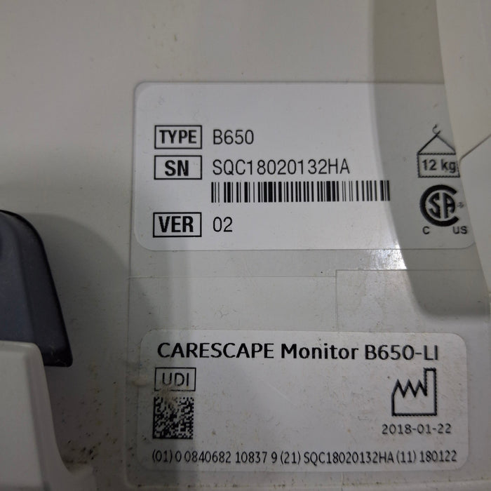 GE Healthcare GE Healthcare Carescape B650 Critical Care Patient Monitor Patient Monitors reLink Medical