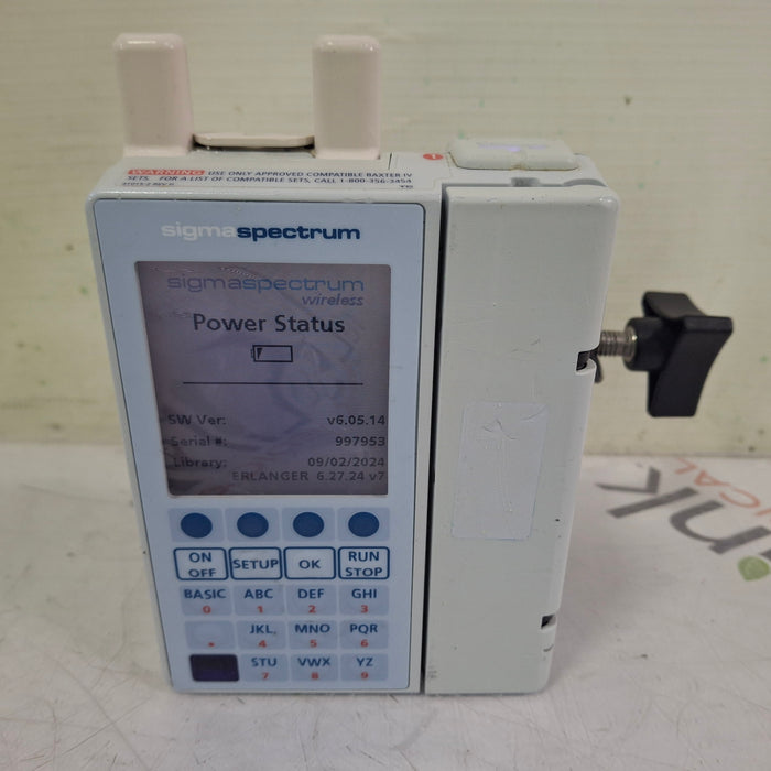Baxter Baxter Sigma Spectrum 6.05.14 with A/B/G/N Battery Infusion Pump Infusion Pump reLink Medical