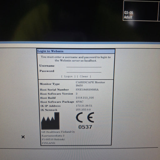 GE Healthcare GE Healthcare Carescape B450 Post Anesthesia Care Patient Monitor Patient Monitors reLink Medical