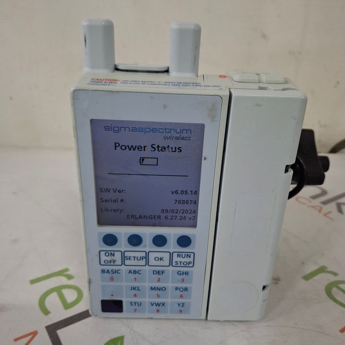 Baxter Baxter Sigma Spectrum 6.05.14 with A/B/G/N Battery Infusion Pump Infusion Pump reLink Medical