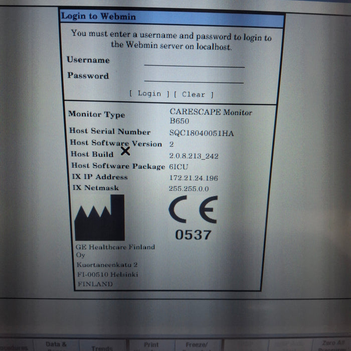 GE Healthcare GE Healthcare Carescape B650 Critical Care Patient Monitor Patient Monitors reLink Medical