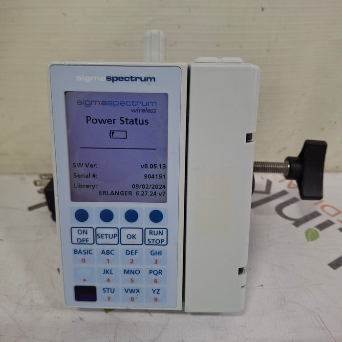 Baxter Sigma Spectrum 6.05.13 with B/G Battery Infusion Pump
