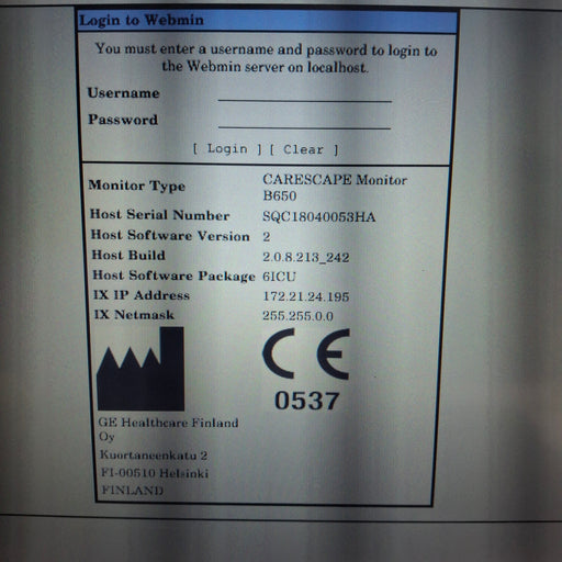 GE Healthcare GE Healthcare Carescape B650 Critical Care Patient Monitor Patient Monitors reLink Medical