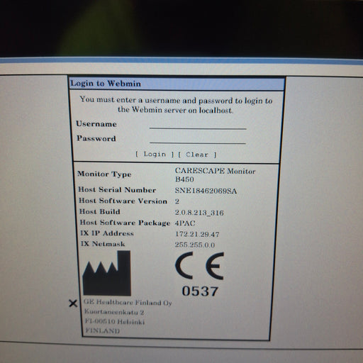 GE Healthcare GE Healthcare Carescape B450 Post Anesthesia Care Patient Monitor Patient Monitors reLink Medical