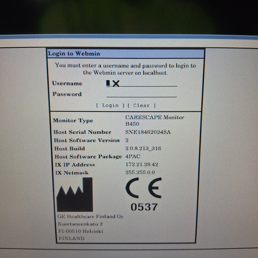 GE Healthcare GE Healthcare Carescape B450 Post Anesthesia Care Patient Monitor Patient Monitors reLink Medical