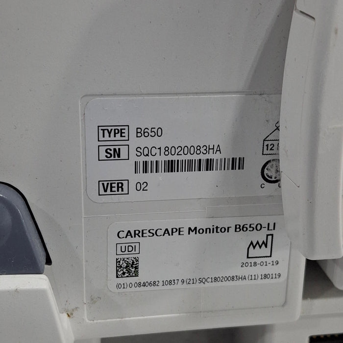 GE Healthcare GE Healthcare Carescape B650 Critical Care Patient Monitor Patient Monitors reLink Medical