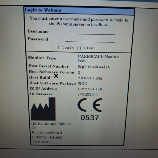 GE Healthcare GE Healthcare Carescape B650 Critical Care Patient Monitor Patient Monitors reLink Medical