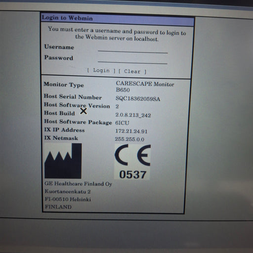 GE Healthcare GE Healthcare Carescape B650 Critical Care Patient Monitor Patient Monitors reLink Medical