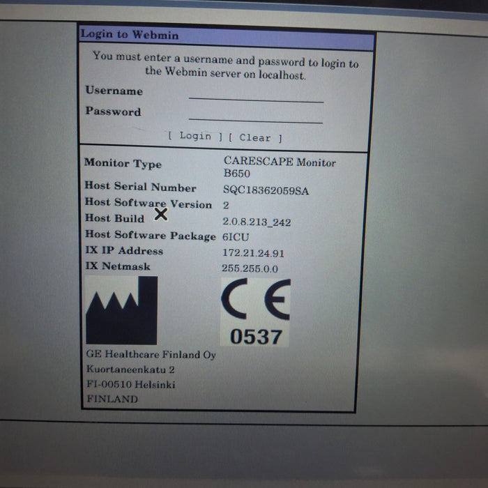 GE Healthcare GE Healthcare Carescape B650 Critical Care Patient Monitor Patient Monitors reLink Medical