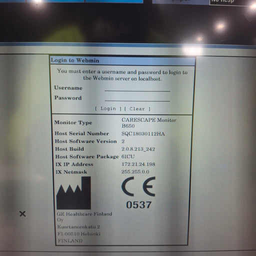 GE Healthcare GE Healthcare Carescape B650 Critical Care Patient Monitor Patient Monitors reLink Medical