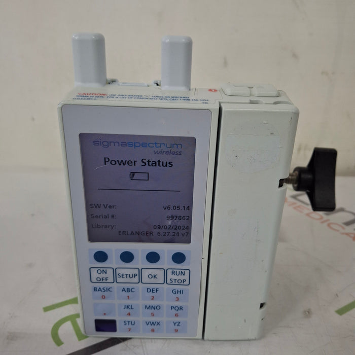 Baxter Baxter Sigma Spectrum 6.05.14 with A/B/G/N Battery Infusion Pump Infusion Pump reLink Medical