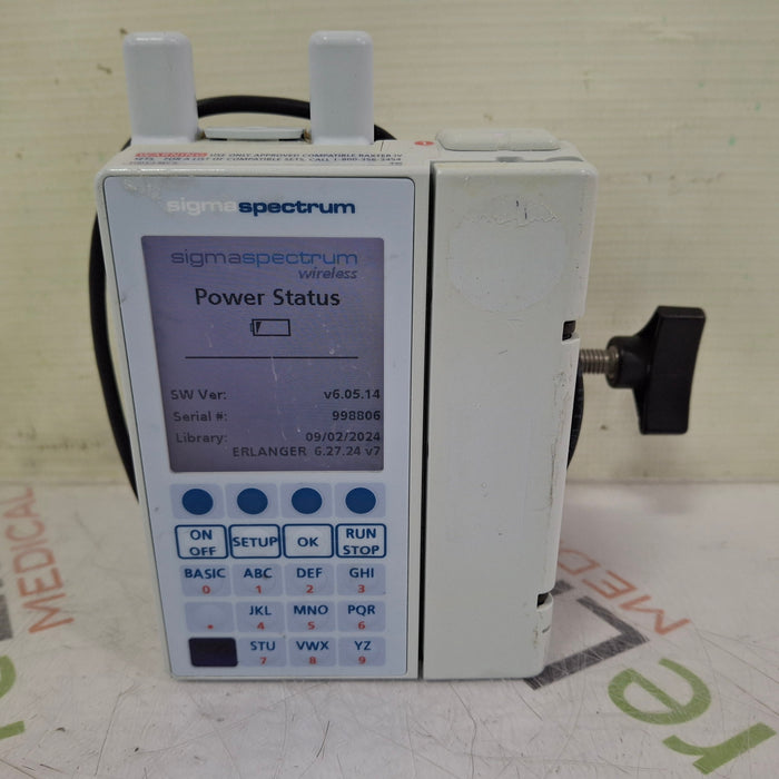 Baxter Baxter Sigma Spectrum 6.05.14 with A/B/G/N Battery Infusion Pump Infusion Pump reLink Medical