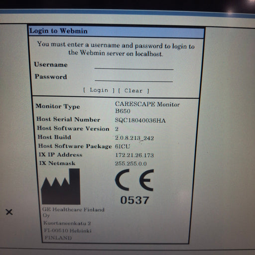 GE Healthcare GE Healthcare Carescape B650 Critical Care Patient Monitor Patient Monitors reLink Medical