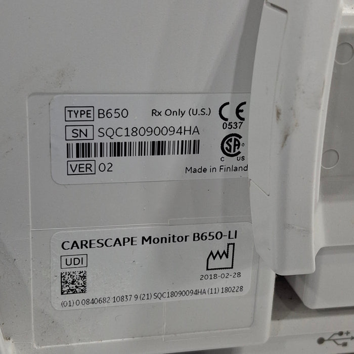 GE Healthcare GE Healthcare Carescape B650 Critical Care Patient Monitor Patient Monitors reLink Medical