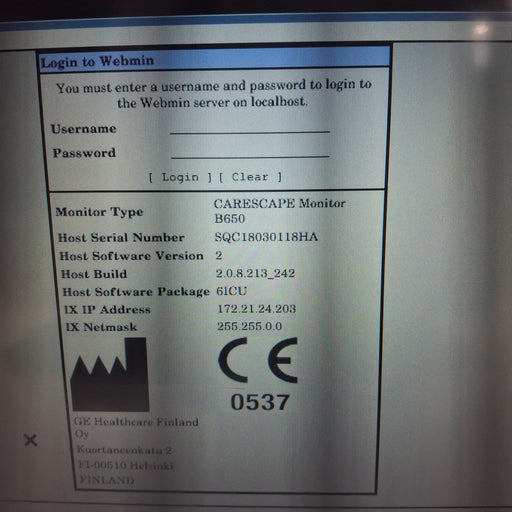 GE Healthcare GE Healthcare Carescape B650 Critical Care Patient Monitor Patient Monitors reLink Medical