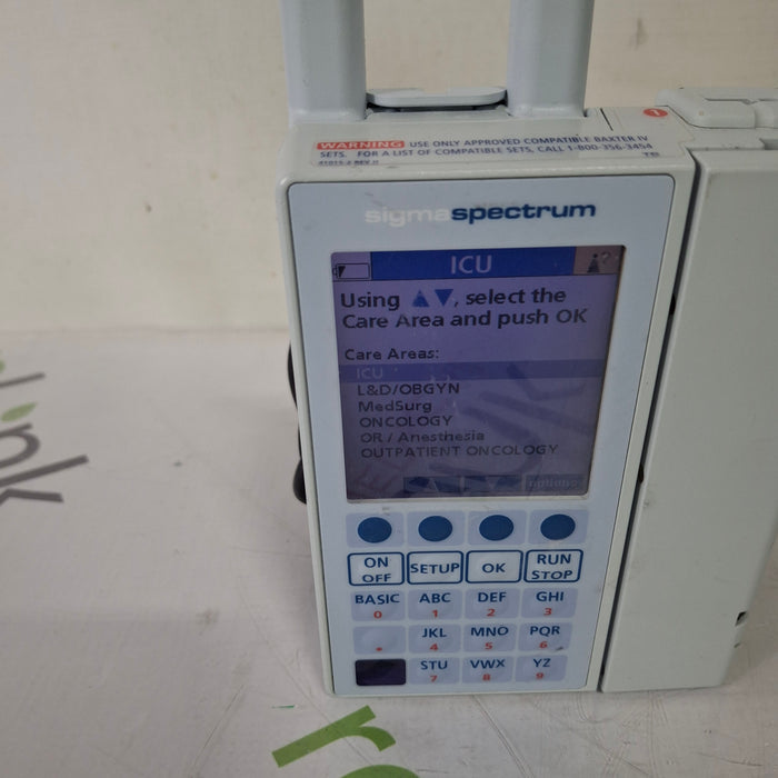 Baxter Baxter Sigma Spectrum 6.05.14 with A/B/G/N Battery Infusion Pump Infusion Pump reLink Medical