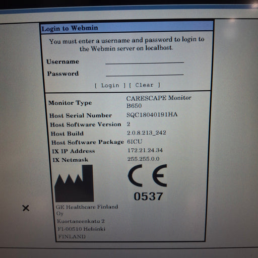 GE Healthcare GE Healthcare Carescape B650 Critical Care Patient Monitor Patient Monitors reLink Medical