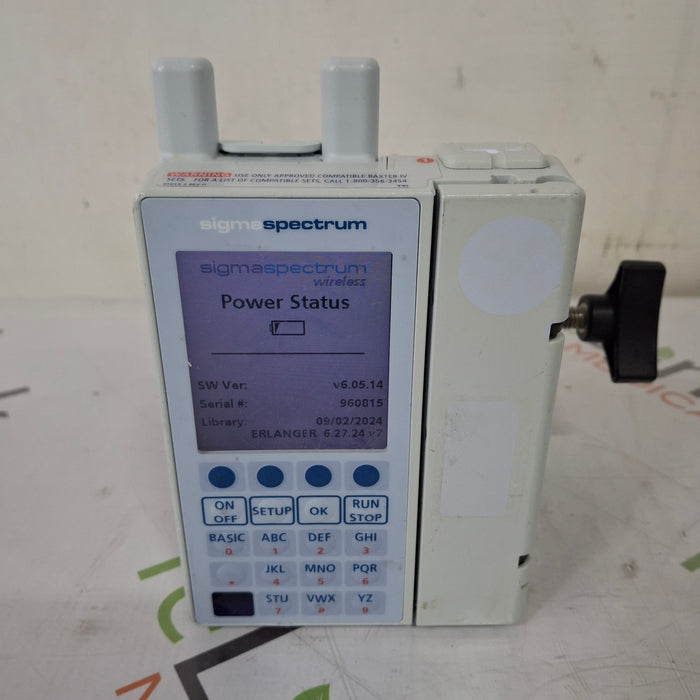 Baxter Baxter Sigma Spectrum 6.05.14 with A/B/G/N Battery Infusion Pump Infusion Pump reLink Medical