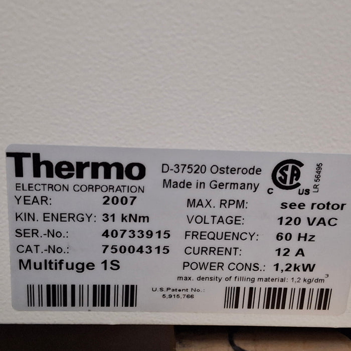Thermo Shandon Thermo Shandon Multifuge 1S Bench Top Centrifuge Centrifuges reLink Medical