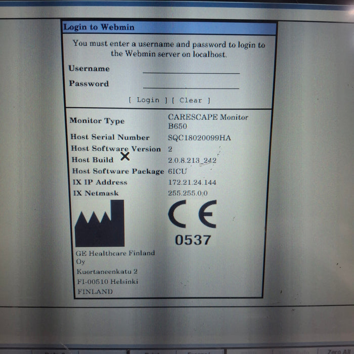 GE Healthcare GE Healthcare Carescape B650 Critical Care Patient Monitor Patient Monitors reLink Medical