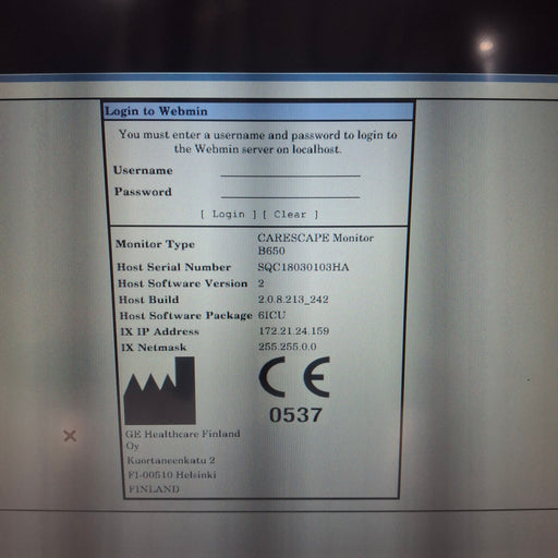 GE Healthcare GE Healthcare Carescape B650 Critical Care Patient Monitor Patient Monitors reLink Medical