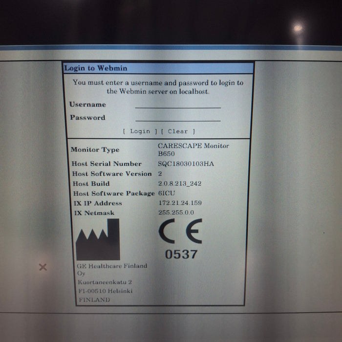 GE Healthcare GE Healthcare Carescape B650 Critical Care Patient Monitor Patient Monitors reLink Medical
