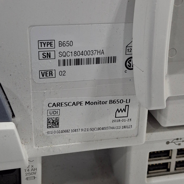 GE Healthcare GE Healthcare Carescape B650 Critical Care Patient Monitor Patient Monitors reLink Medical