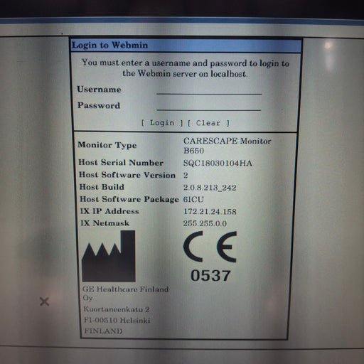 GE Healthcare GE Healthcare Carescape B650 Critical Care Patient Monitor Patient Monitors reLink Medical