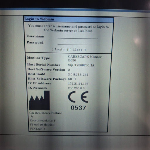 GE Healthcare GE Healthcare Carescape B650 Critical Care Patient Monitor Patient Monitors reLink Medical