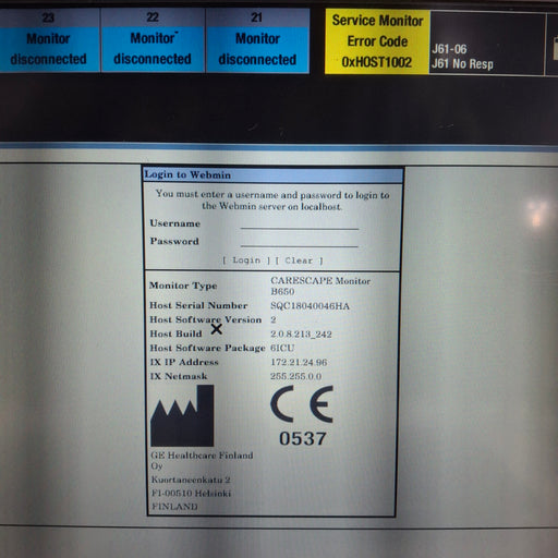 GE Healthcare GE Healthcare Carescape B650 Critical Care Patient Monitor Patient Monitors reLink Medical
