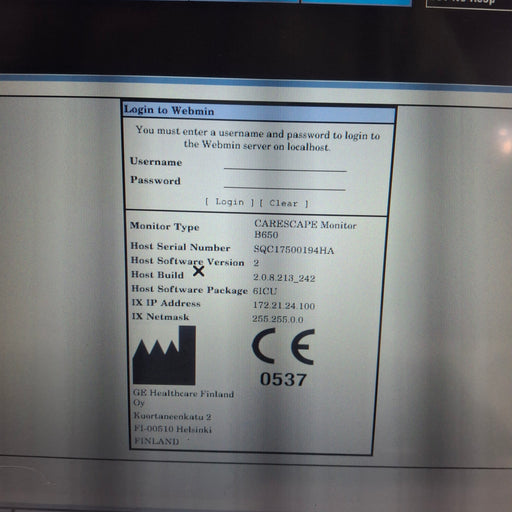 GE Healthcare GE Healthcare Carescape B650 Critical Care Patient Monitor Patient Monitors reLink Medical