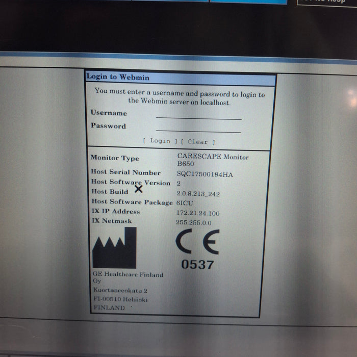 GE Healthcare GE Healthcare Carescape B650 Critical Care Patient Monitor Patient Monitors reLink Medical