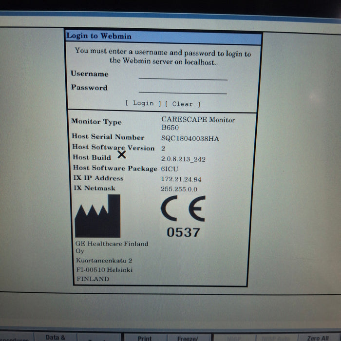 GE Healthcare GE Healthcare Carescape B650 Critical Care Patient Monitor Patient Monitors reLink Medical
