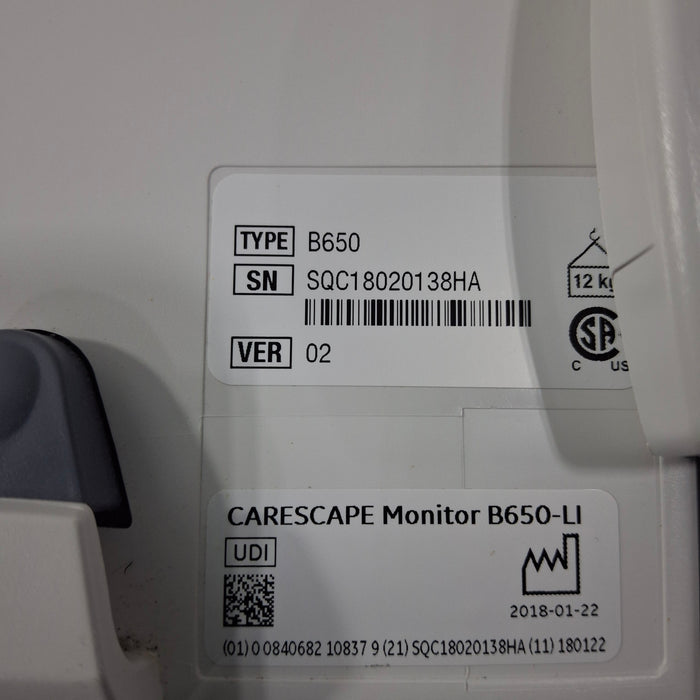 GE Healthcare GE Healthcare Carescape B650 Critical Care Patient Monitor Patient Monitors reLink Medical